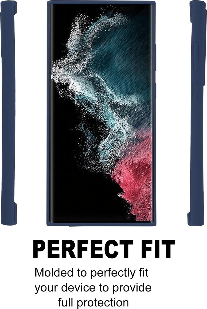 Mbështjellës Goospery Soft Feeling Silicone 17690 për Samsung Galaxy S23 Ultra 5G, blu e errët