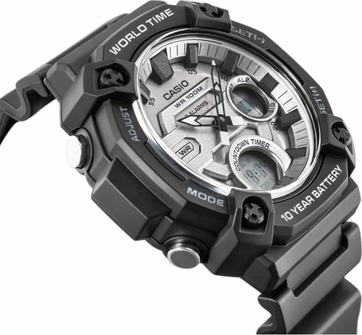 Orë dore për meshkuj CASIO, e zezë