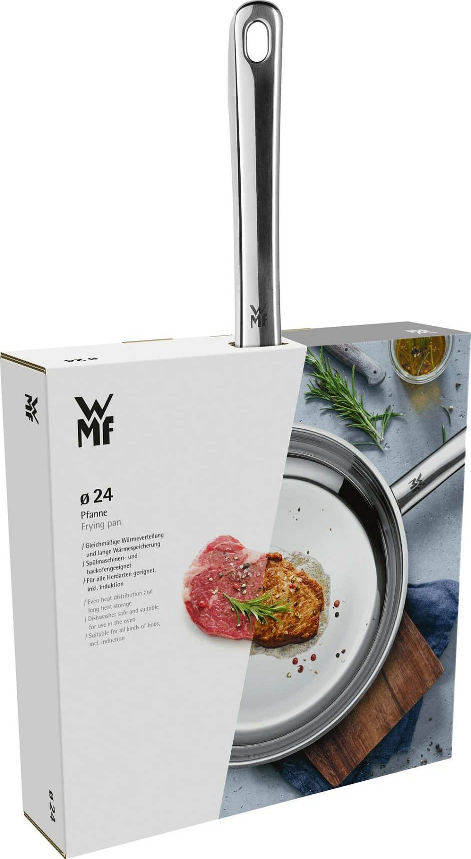 Tigan WMF Bratpfanne 24 cm, inox, për induksion, i përshtatshëm për furrë, Inox
