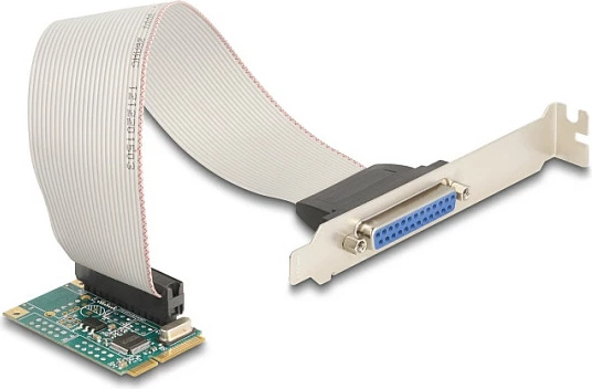 Kartelë zgjerimi DeLOCK 95275 Mini PCIe në Parallel (DB25), internal, e gjelbër