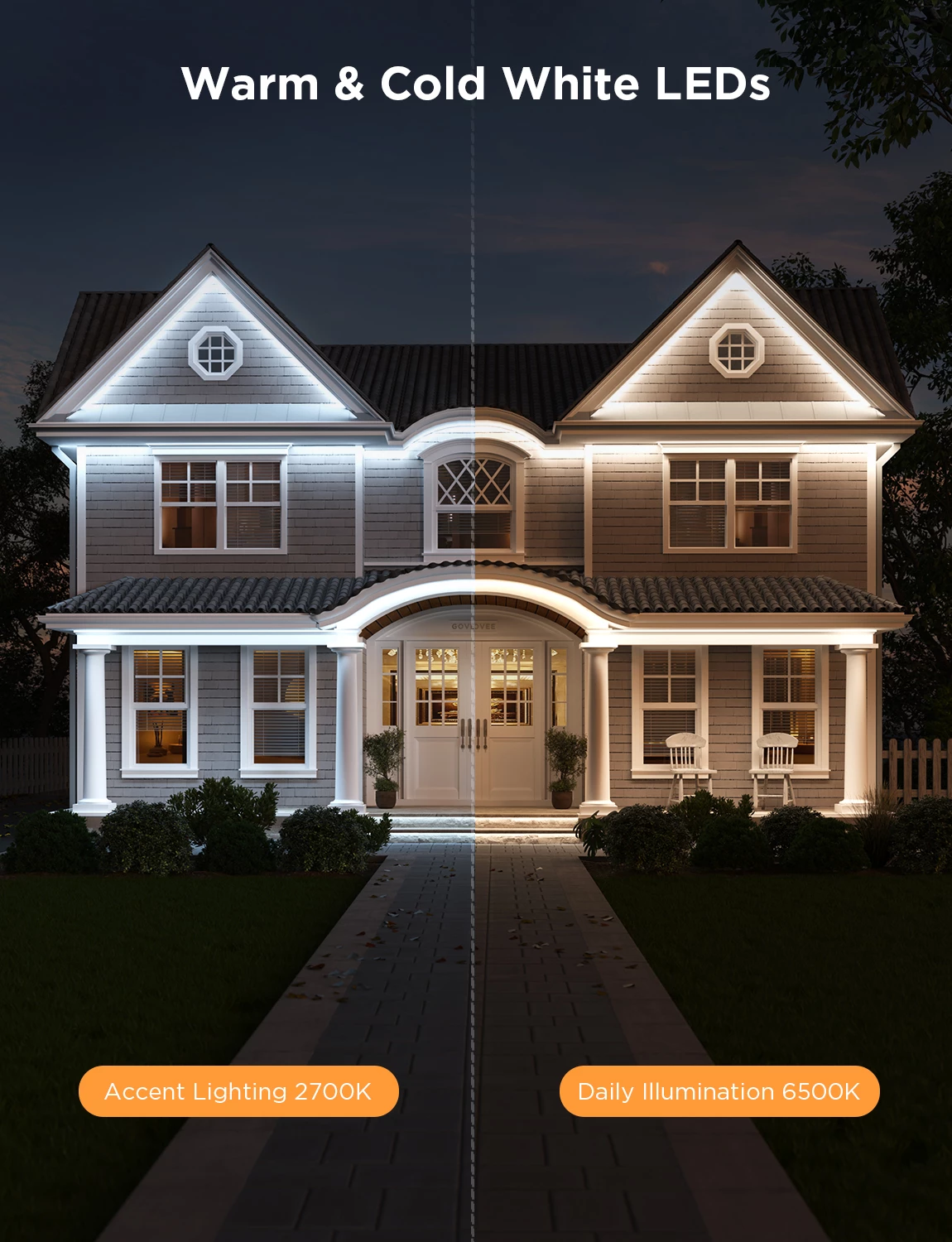 Shirit LED i jashtëm Govee Outdoor Strip Light Pro H70A1 10m RGBICWW IP65