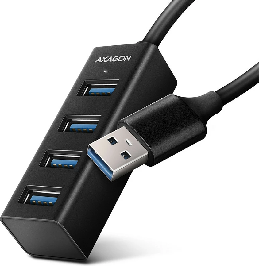 USB hub Axagon HUE-M1A, 4x USB 3.0, kabllo 20cm, i zi