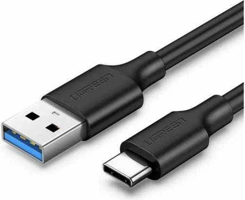 kabllo USB-A 3.0 në USB-C UGREEN 20881 0.5m, e zezë, polybag