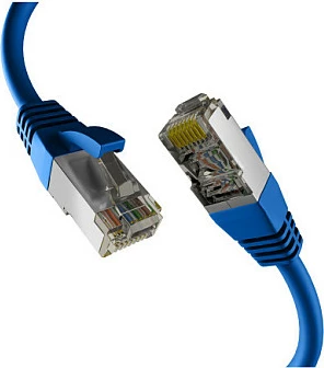 Kabllo rrjeti EFB Elektronik Cat8.1 RJ45, 20m, S/FTP, 40Gbps, blu