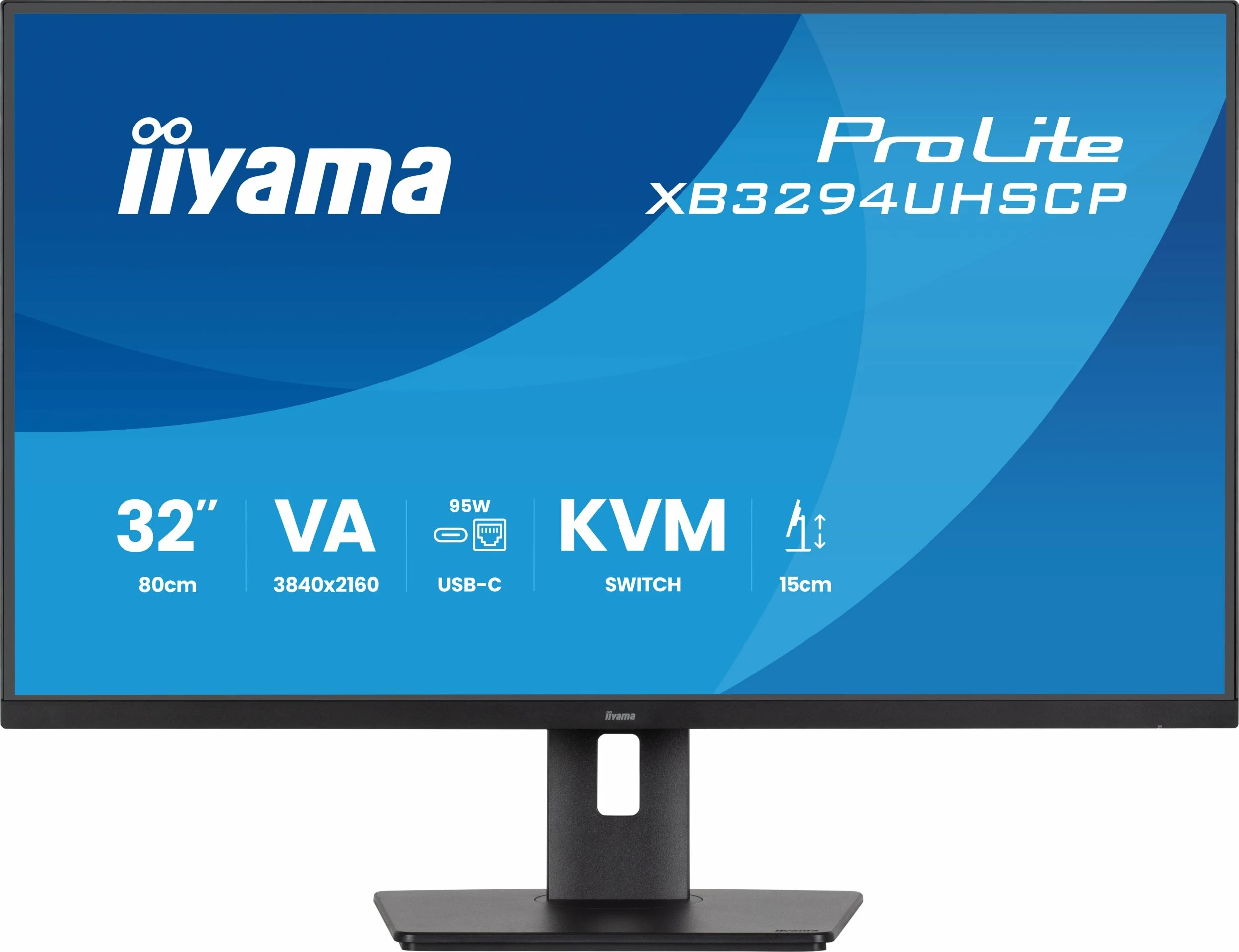 Monitor iiyama ProLite XB3294UHSCP-B1 31.5\" 4K UHD VA 60Hz USB-C 95W KVM, i zi