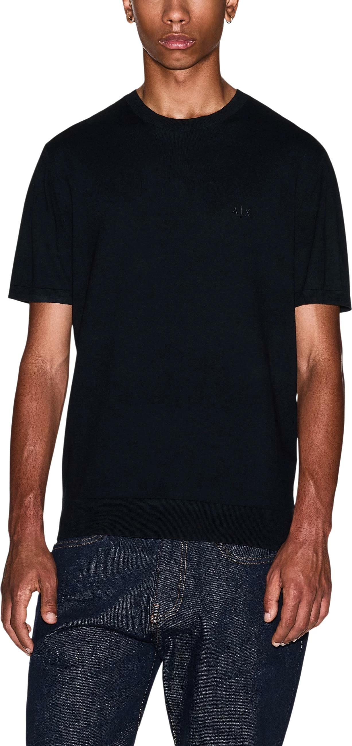 Maicë për meshkuj Armani Exchange 8NZM5C ZM3JZ, e zezë