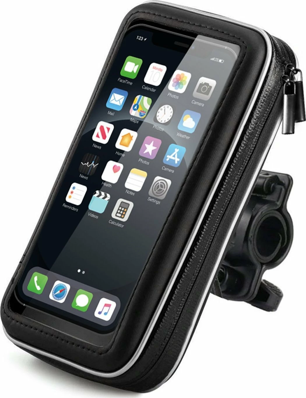 Mbajtëse telefoni Wozinsky WBHBK7 për timon biçiklete/moto/skuteri, deri 16.5×8 cm, e zezë
