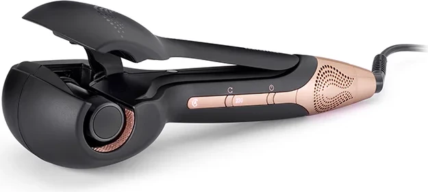 Ondulues flokësh automatik, BaByliss Wave Secret Air C1900E, 3 temperatura 180–230°C, motor dixhital, dhomë qeramike, ftohje me ajër, e zezë/rozë-aratë