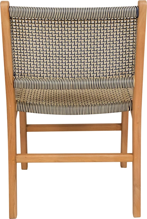 Karrige Darien, skelet dru tik, ngjyrë natyrale dhe litar PE krem-e-zi, 52x62x86cm