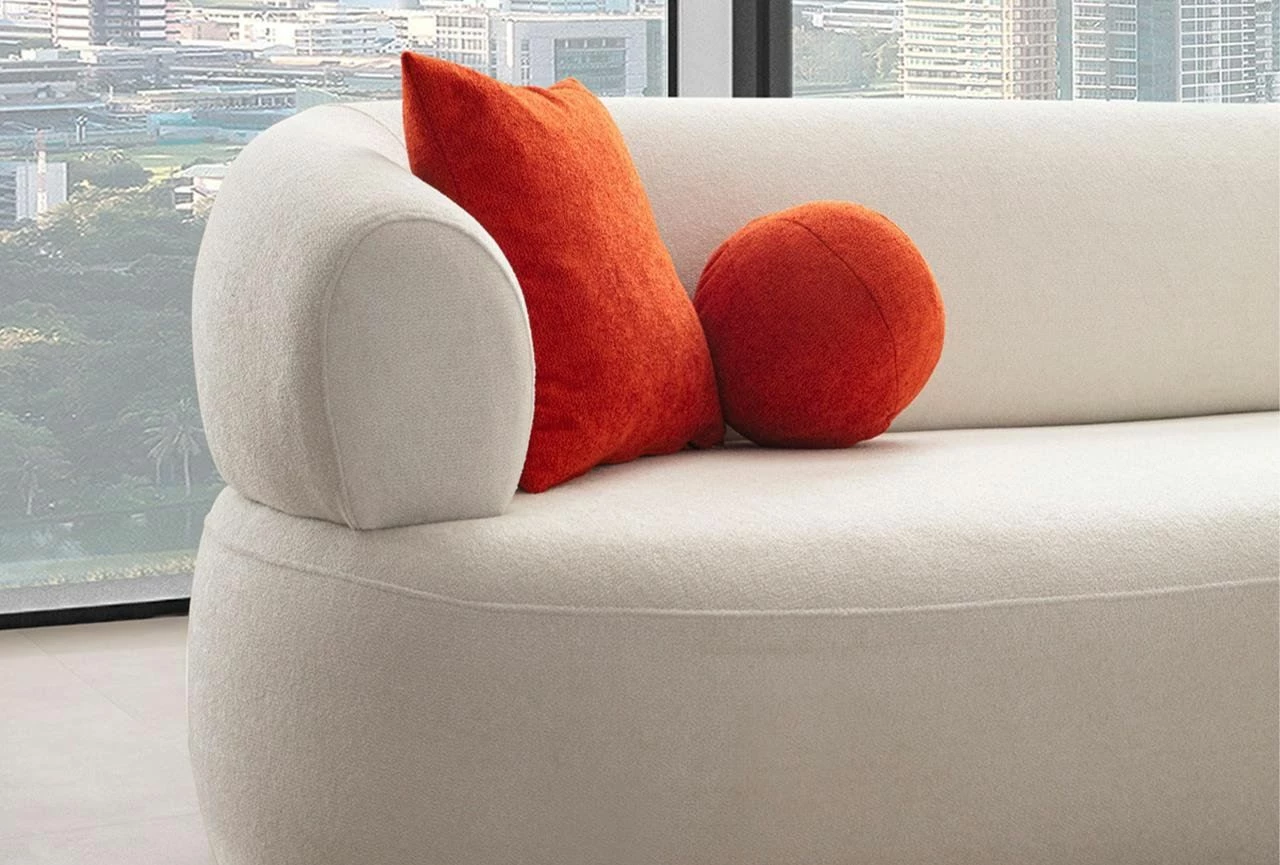 Këndsofa Atelier del Sofa, Roma, e bardhë, anë e djathtë