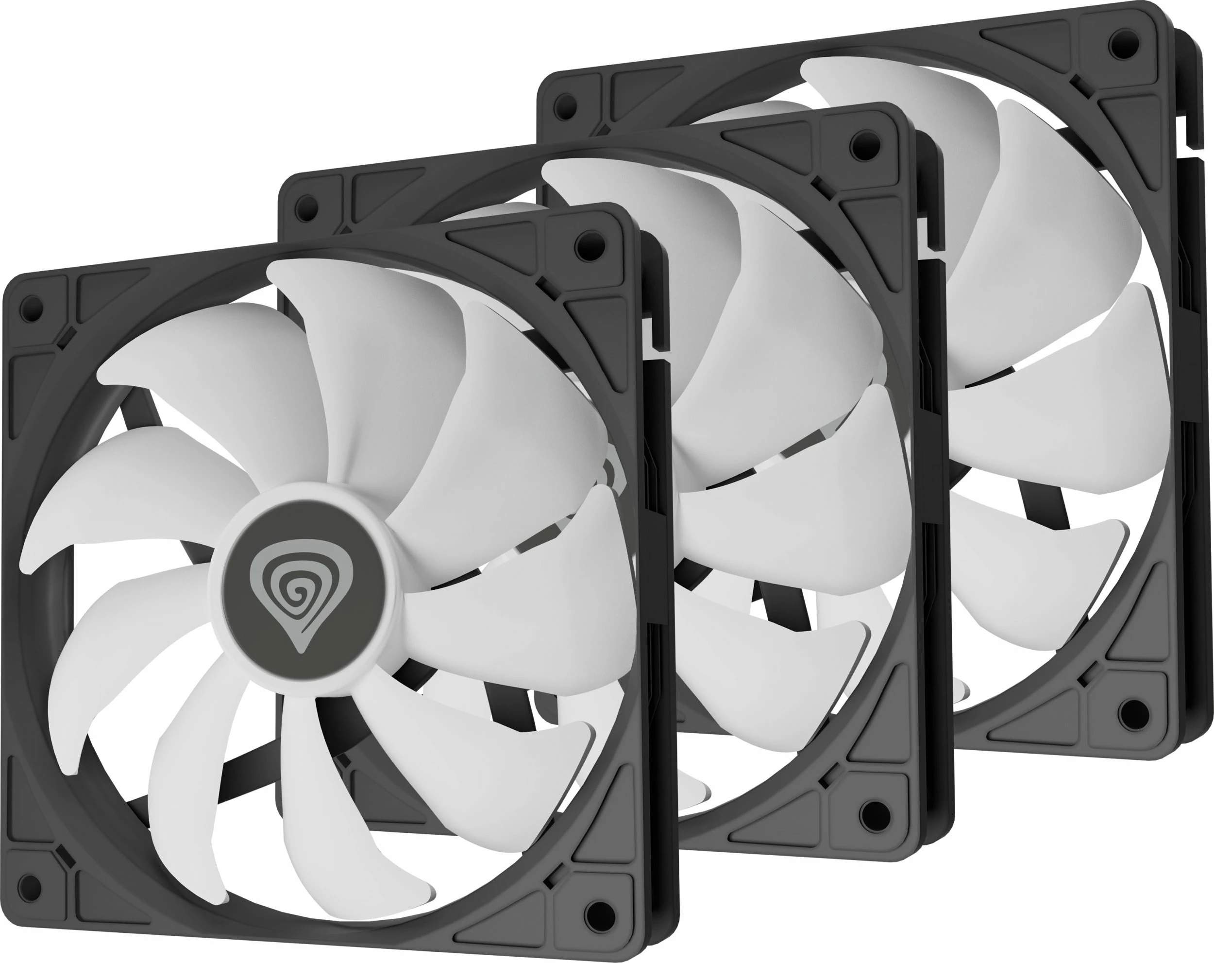 Ventilatorë kasë PC GENESIS Oxal 120 ARGB NGF-2265, 120 mm, 3-pin, 3 copë, të zi