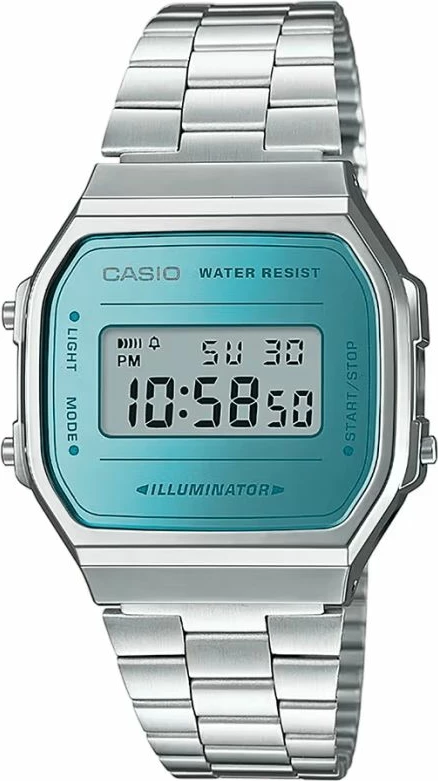 Orë dore për meshkuj Casio, vintage, argjend