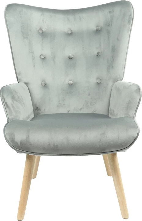 Karrige Fluffy, pëlhurë kadife, ngjyrë gri-natyrale, 75x69x96cm