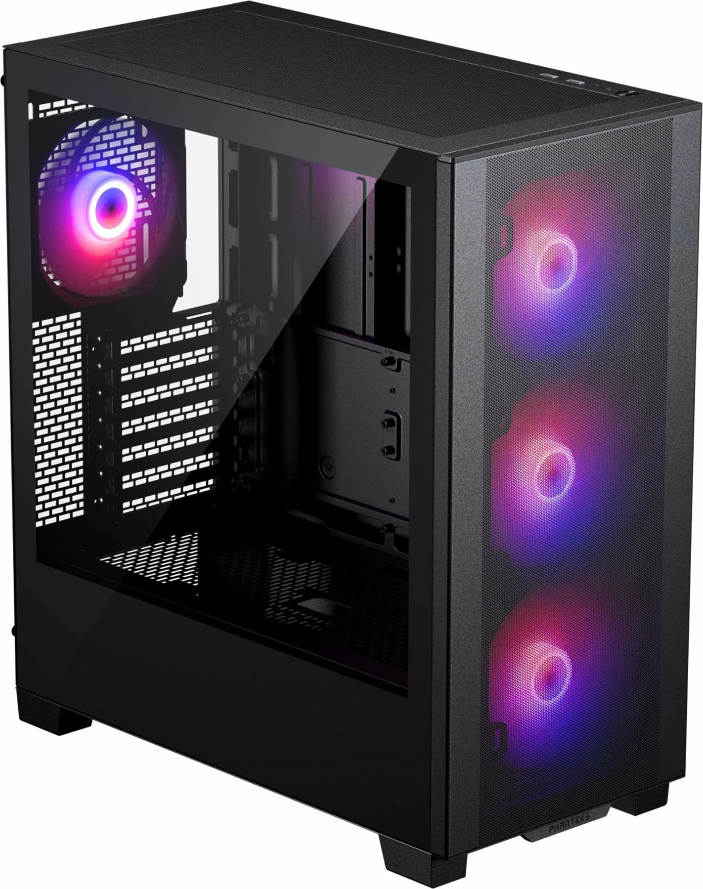 Kasë Phanteks XT Pro Ultra ARGB PH-XT523P1_DBK01, Midi Tower, Tempered Glass, ATX/e-ATX, 4x 140mm D-RGB ventilatorë, e zezë