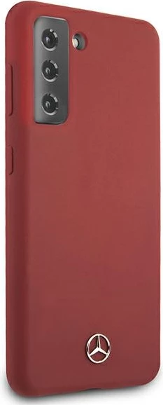 Mbështjellës, Mercedes, MEHCS21MSILRE Silicone Line hardcase për Samsung Galaxy S21+, silikon/TPU, e kuqe
