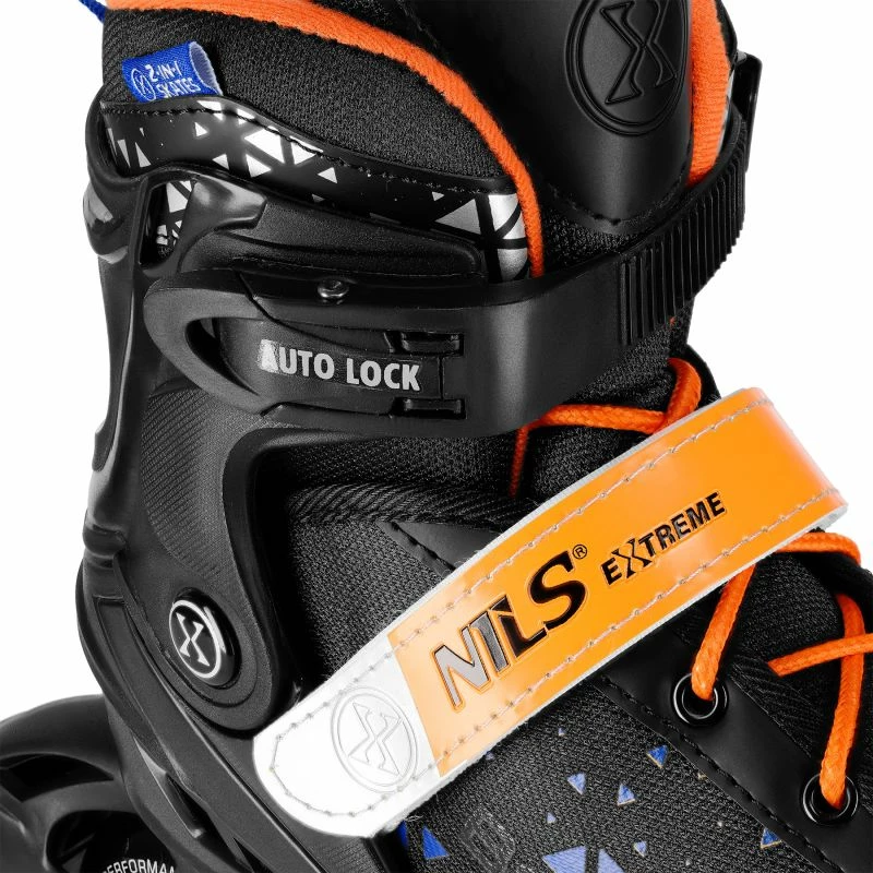 Rollera për fëmijë Nils Extreme NH18190A 4-in-1, kaltër-portokalli, set me board hokeji