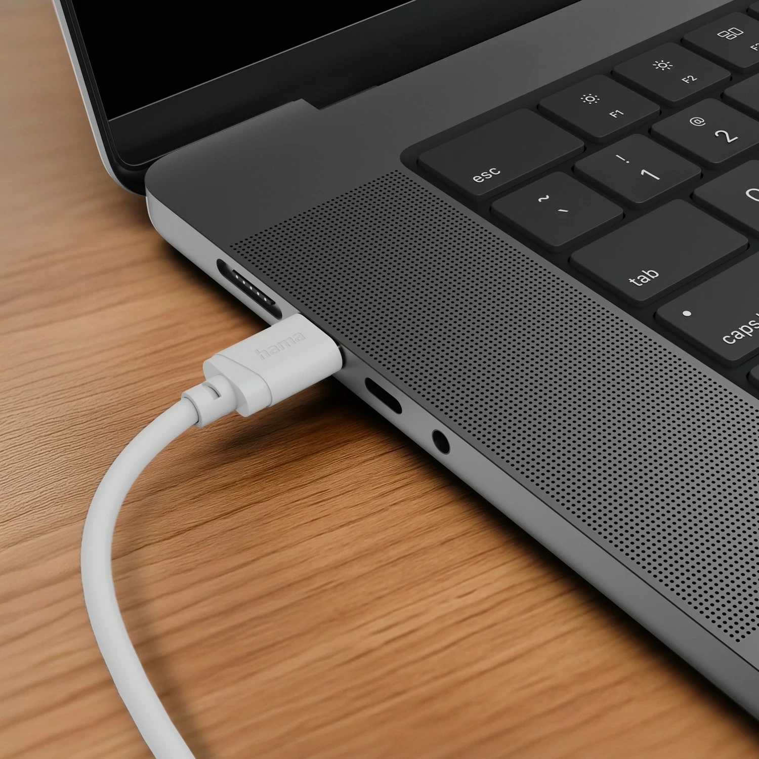Kabllo karikimi Hama USB-A në USB-C, 2 m, e bardhë