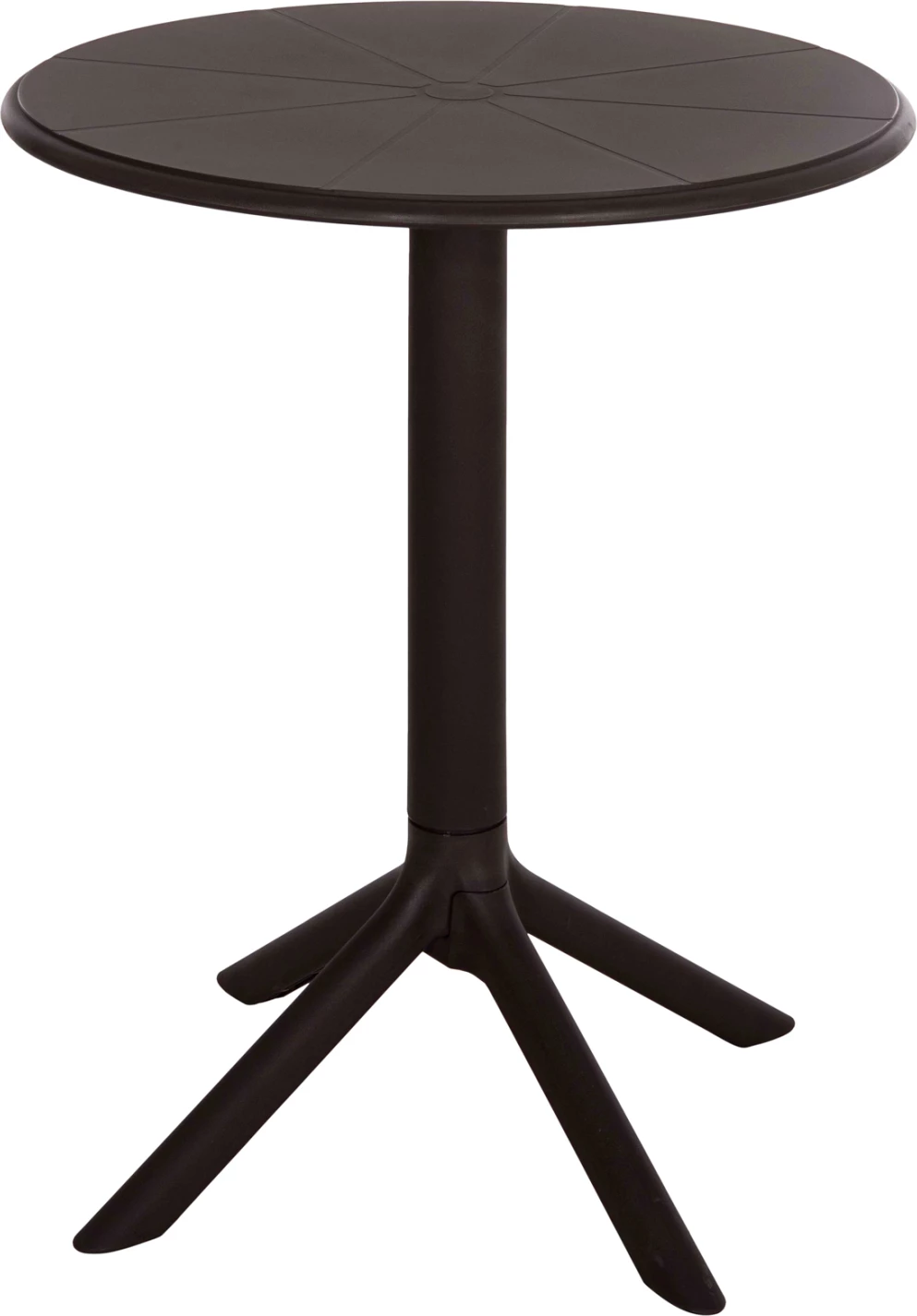 Tavolinë rrethore polipropileni, ngjyrë kafe, TERRIN FH6124.13, 60x75cm