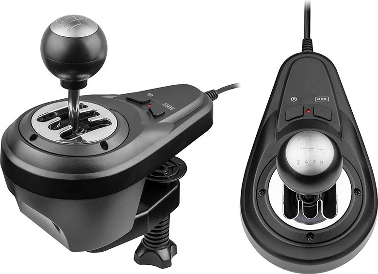 Set timoni gaming Tracer SimRacer Manual Gearbox 6in1, me marsh manual dhe pedale, për PC/PS4/PS3/Xone/X360/Switch, i zi