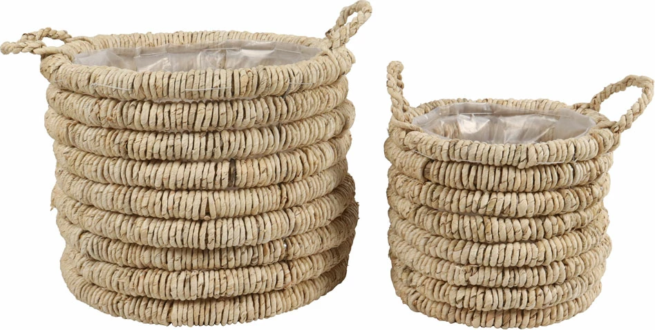 Set shporta THEROS 2 copë, 35x35x27cm, kashtë deti, natyrale