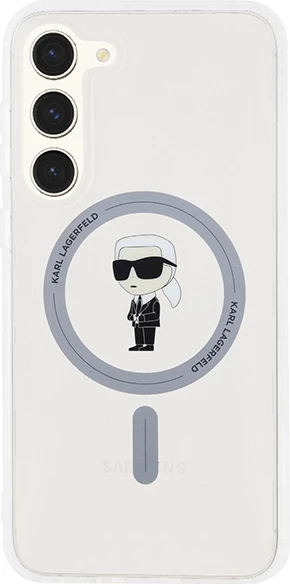 Mbështjellës Karl Lagerfeld IML Ikonik MagSafe për Samsung Galaxy S23+, Transparent