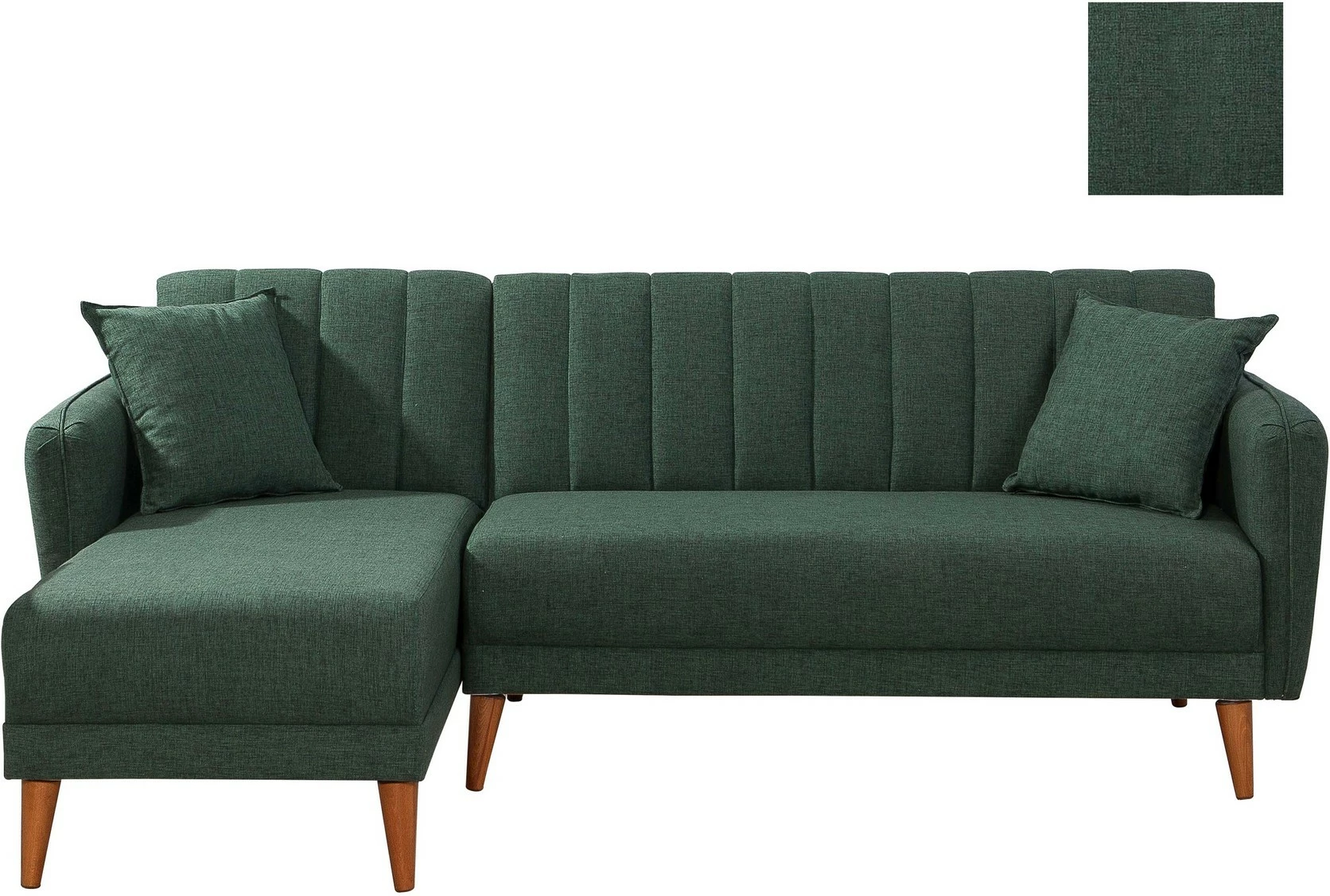Kënd divan-krevat, kënd i majtë, ngjyrë e gjelbër e errët, Atelier del Sofa