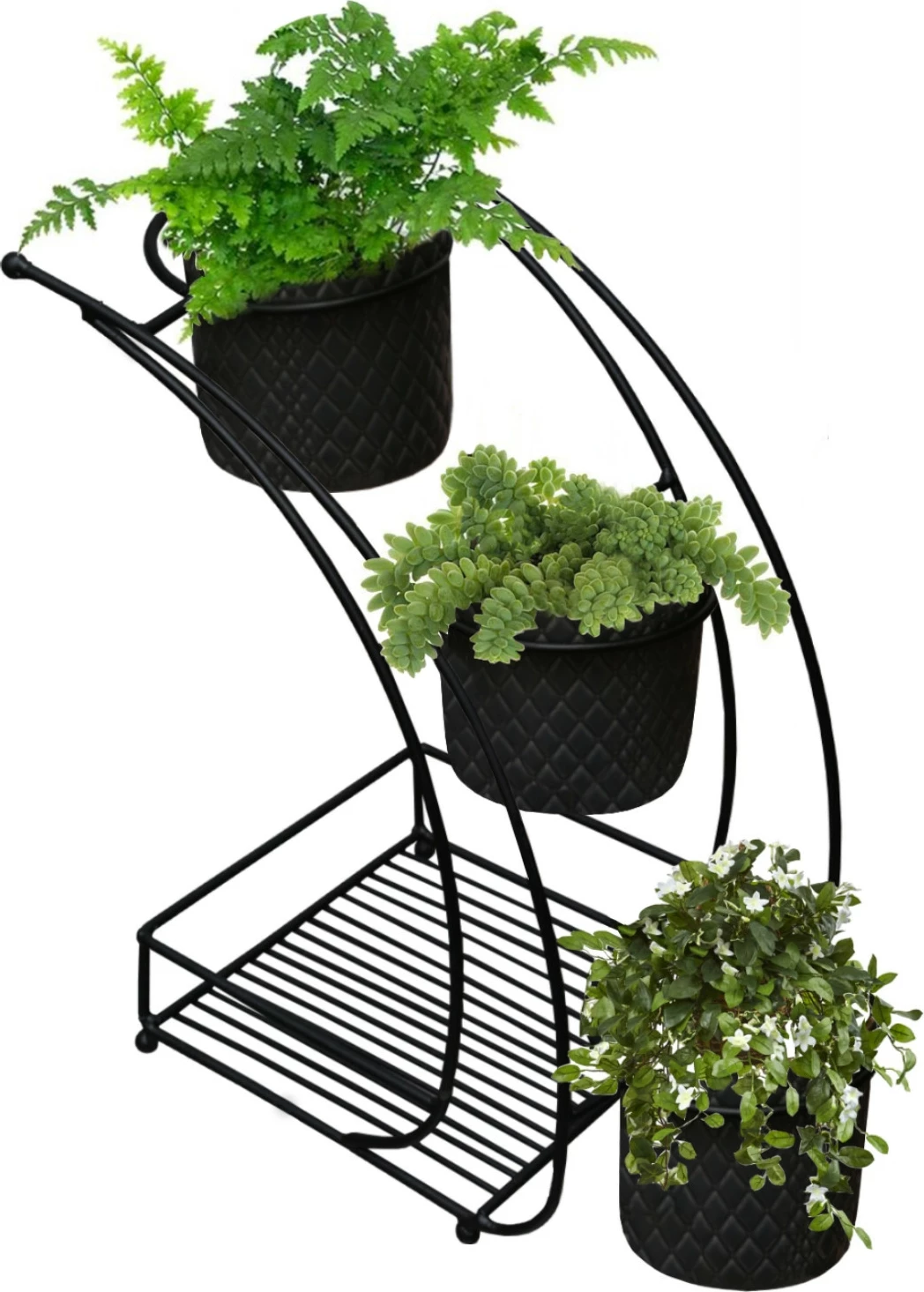 Jardiniere dekorative, dizajn Aberto, SEH - 4567, ngjyrë e zezë, 19x19x37cm