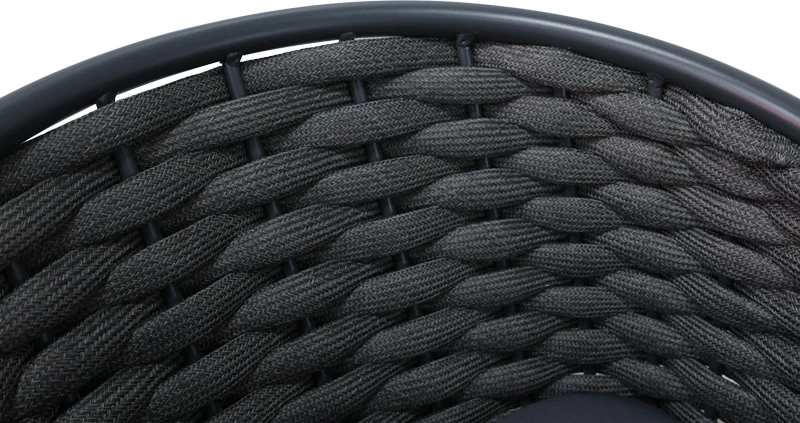 Karrige alumini Noevo e grumbullueshme, kornizë dhe jastëk gri, 57x62x77cm