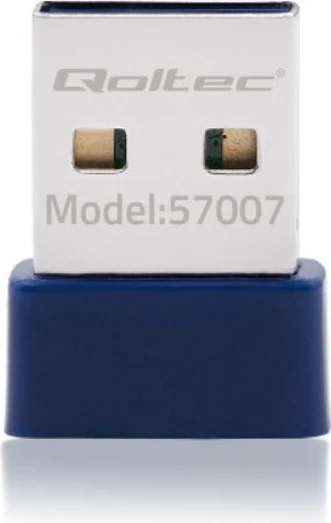 Adapter Wi-Fi & Bluetooth Qoltec, USB, navy