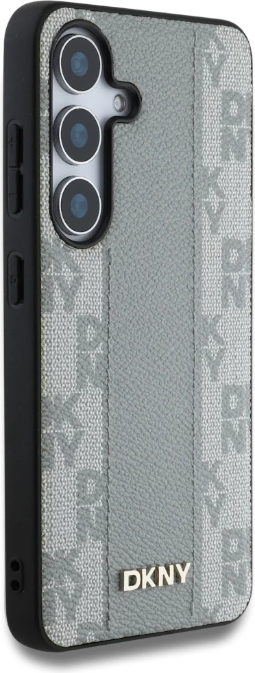 Mbështjellës DKNY për Samsung Galaxy S25, lëkurë, MagSafe, taupe