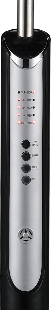 Ventilator dysheme, Elit FR-16HC, 16\" 40 cm, 60W, 5 fletë, 3 shpejtësi, 3 moda, ekran LED me telekomandë, timer 7.5h, lartësi deri 1.3 m, oscilim i gjerë, zi