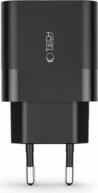 Karikues prizës Tech-Protect C30W, 30W, 2 porta USB-C & USB-A, i zi