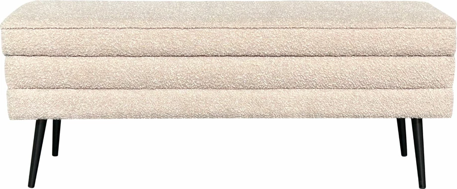 Stool me hapësirë për ruajtje, ngjyrë latte, 110x40x44