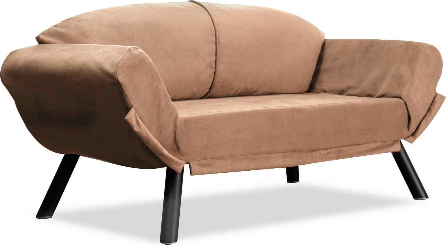 Divan-krevat dy vendësh, Genzo, ngjyrë kafe e çelët