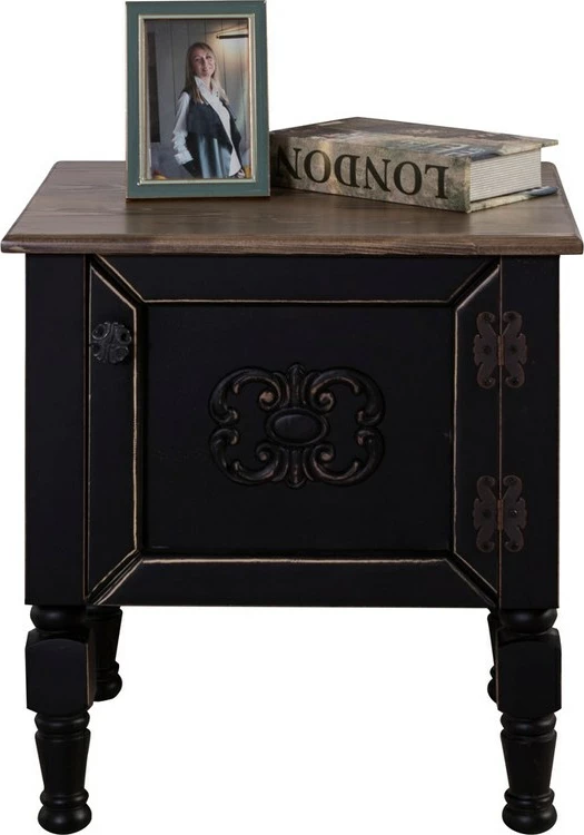 Komodinë nate Hanah Home, Ada, ngjyrë e zezë