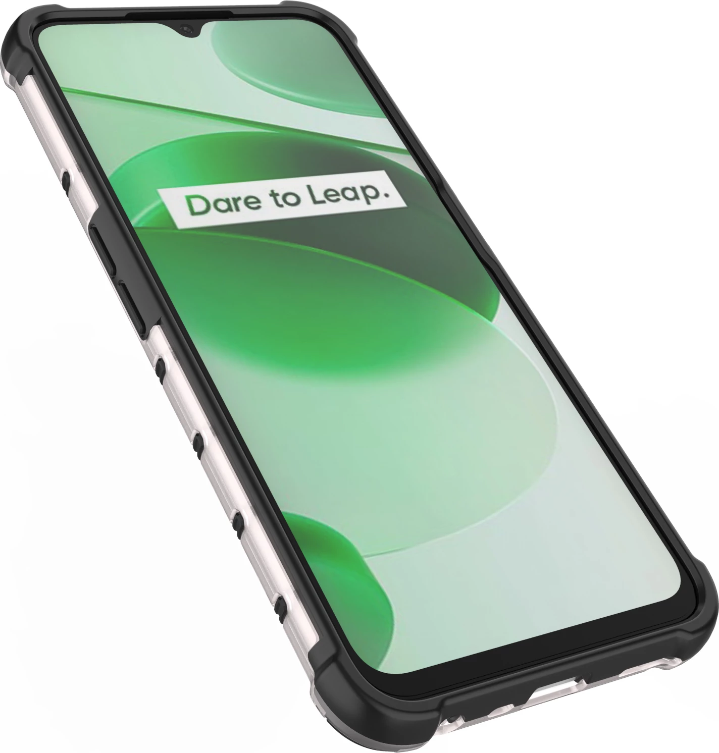 Mbështjellës Hurtel Honeycomb për Realme C35, Transparent