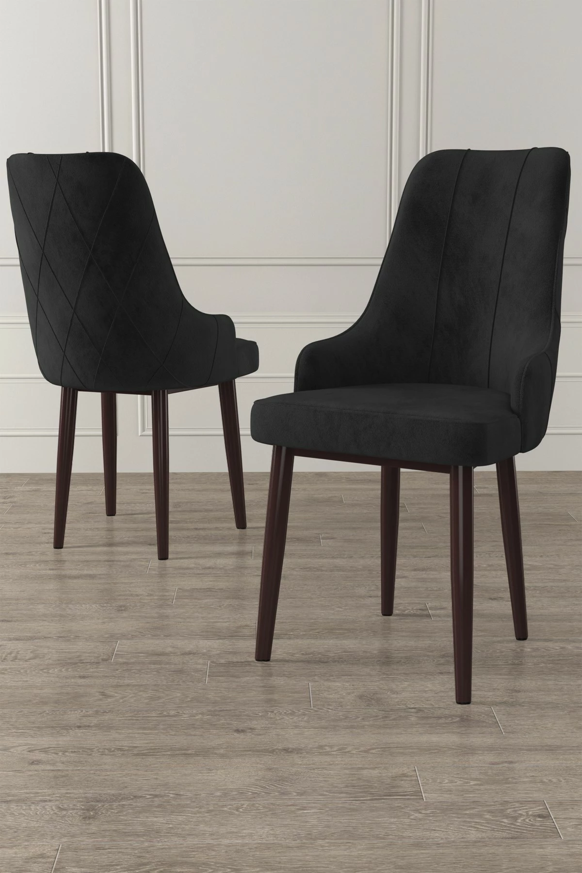 Set karrigesh (6 copë) Hanah Home, Trex, e zezë, kafe