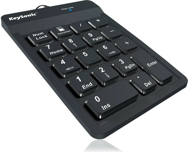 Tastierë numerike Keysonic ACK-118BK2, me kabllo, IP64, e zezë