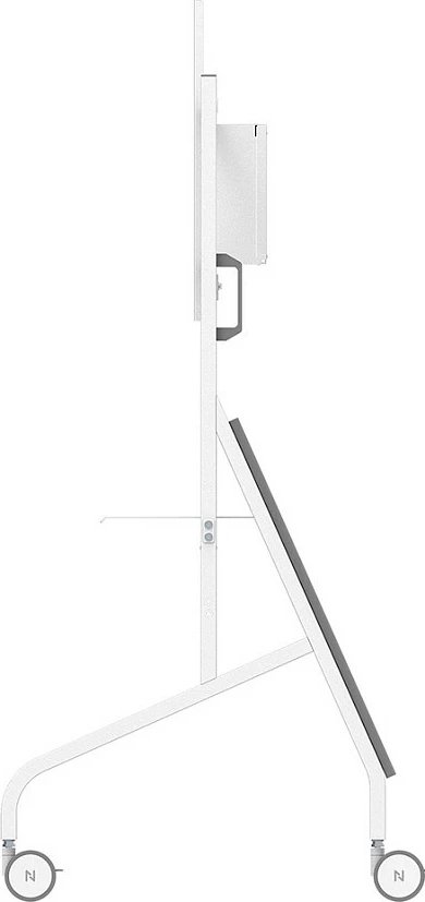 Karrocë multimedia Neomounts FL50-575WH1 MOVE Go XL, për ekran 65"+, VESA, 125 kg, e bardhë