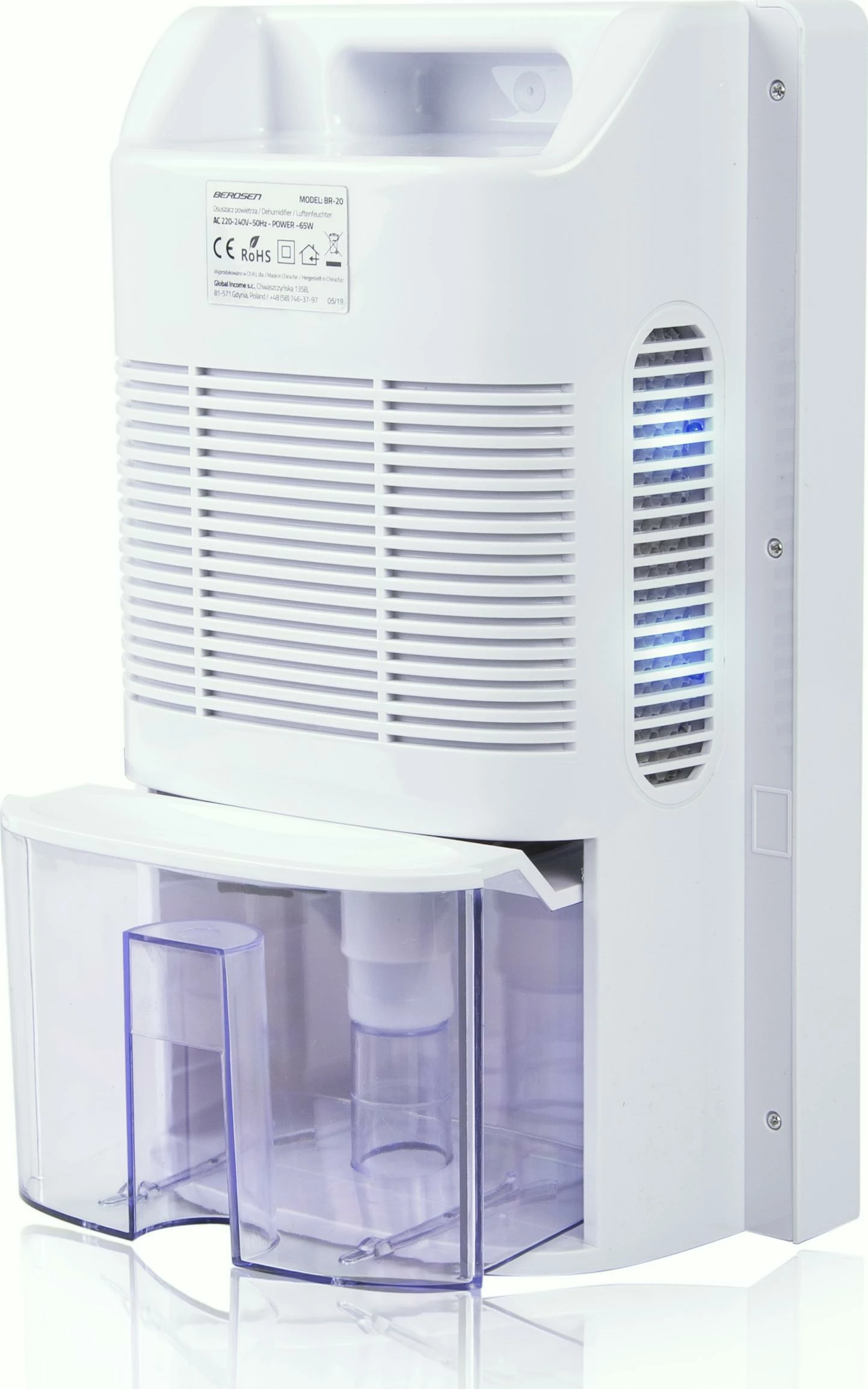 Dehumidifier ajri Berdsen BR-20 2 L, 90 W, UV, 30 m², i bardhë