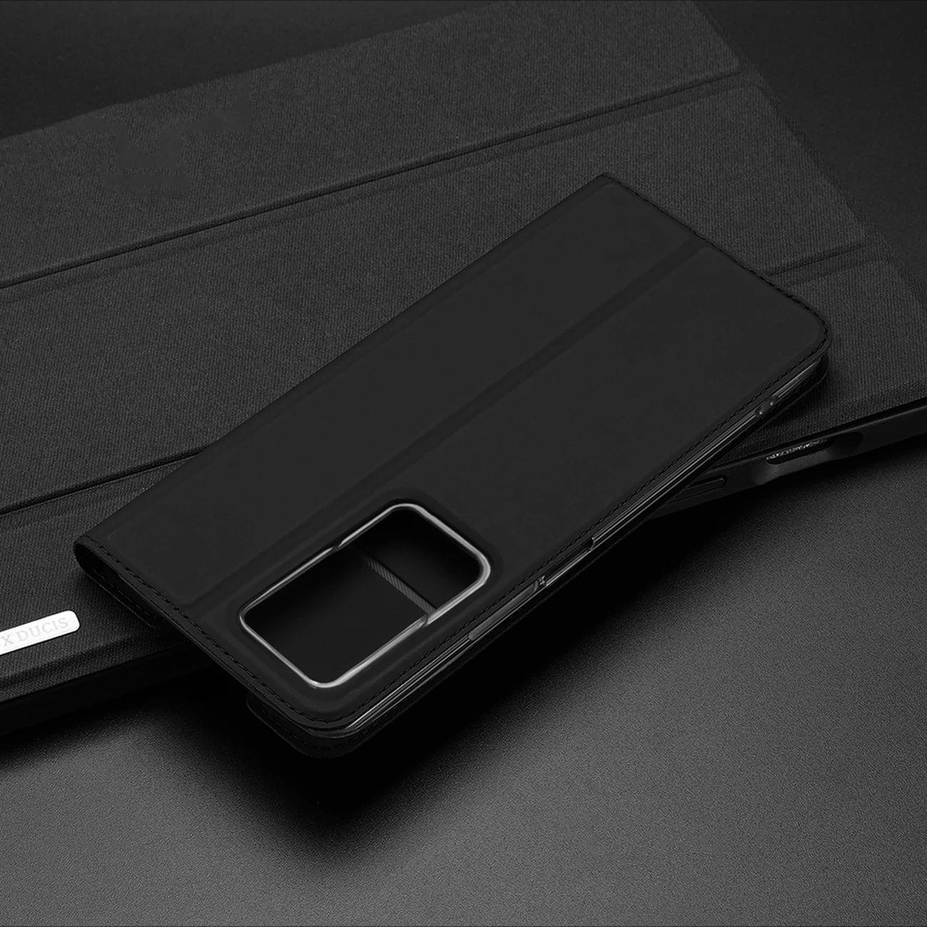 Mbështjellës Dux Ducis Skin Pro për Xiaomi Poco F4 5G, me xhep kartelash, funksion stand, lëkurë ekologjike, Ari