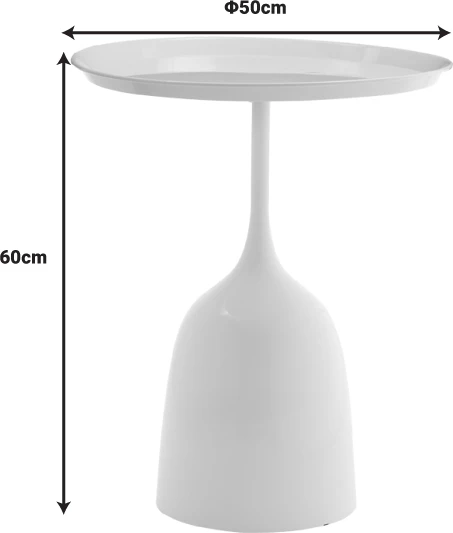 Tavolinë kafeje Agrile Inart metal i zi D50x60cm