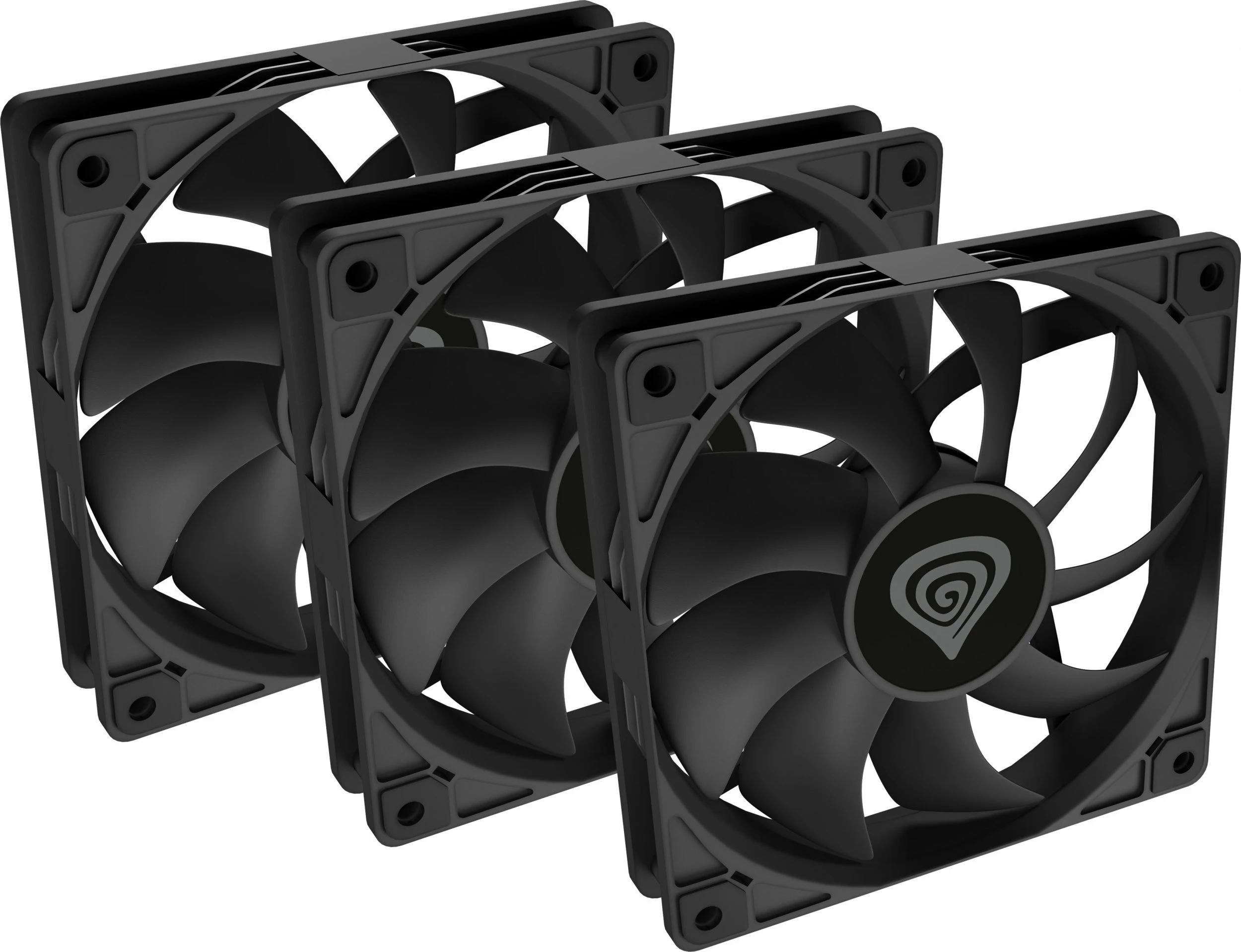 Ventilator kasë PC Genesis Oxal 120 120mm 3-pin, 3-pack, i zi (NGF-2043)