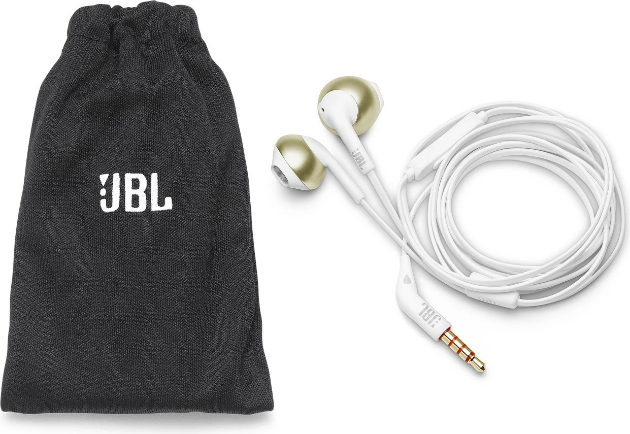 Kufje JBL Tune 205 me kabllo, in-ear, mikrofon, Gold