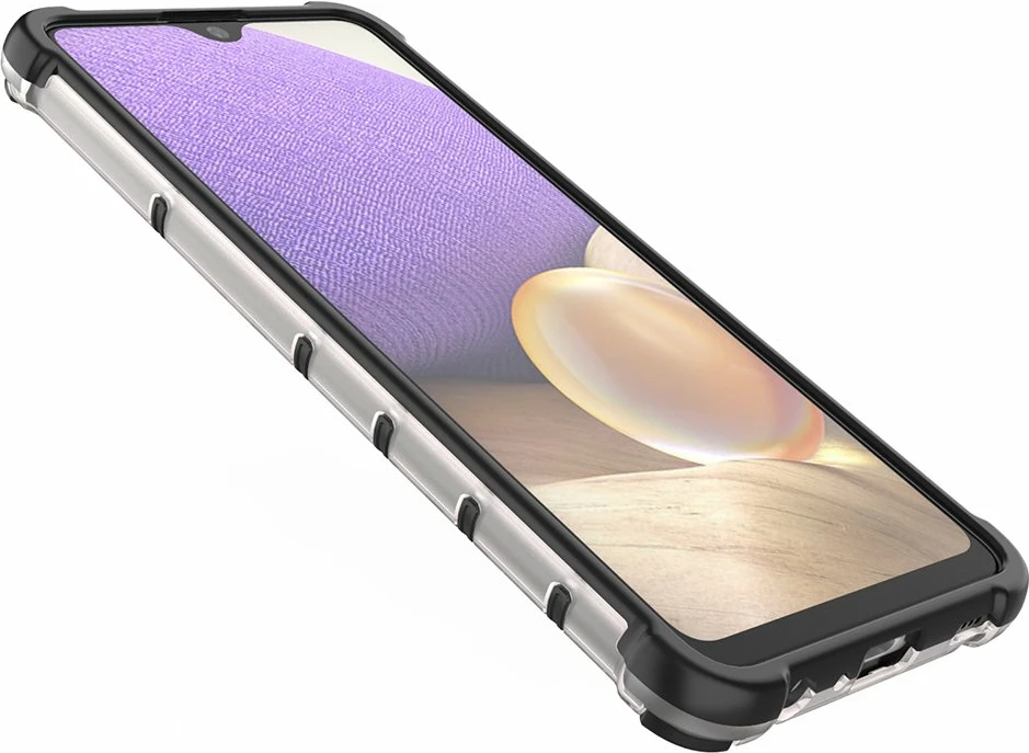Mbështjellës Hurtel Honeycomb për Samsung Galaxy A03s, kornizë xheli, Blu