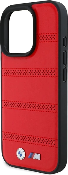 Mbështjellës BMW M Perforated And Stitched Line MagSafe për iPhone 16 Pro, i kuq