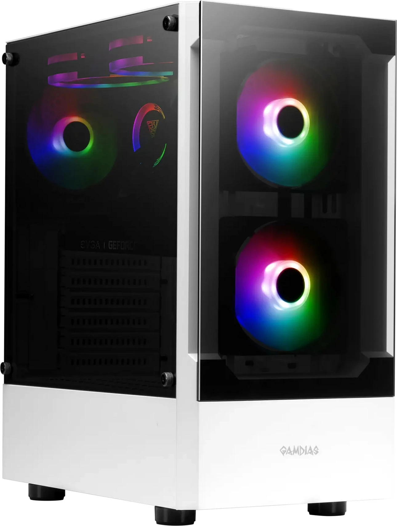 Kasë Gaming Gamdias Talos E3, Midi Tower, ATX/mATX/Mini-ITX, RGB, e bardhë