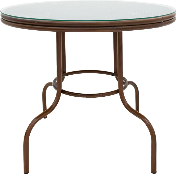 Set lounge 3 pjesë Paula metal-pe rattan ngjyrë kafe