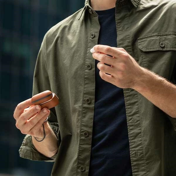 Mbështjellës UNIQ Terra për AirPods Pro 2, lëkurë, kaltër