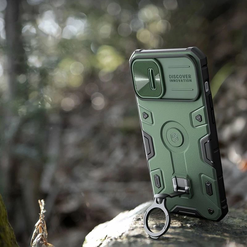 Maskë telefoni Nillkin CamShield Armor Pro iPhone 14 Plus, kaltër [Ngjyra: Kaltër]